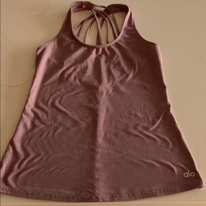 ALO Mauve Crisscross Tank